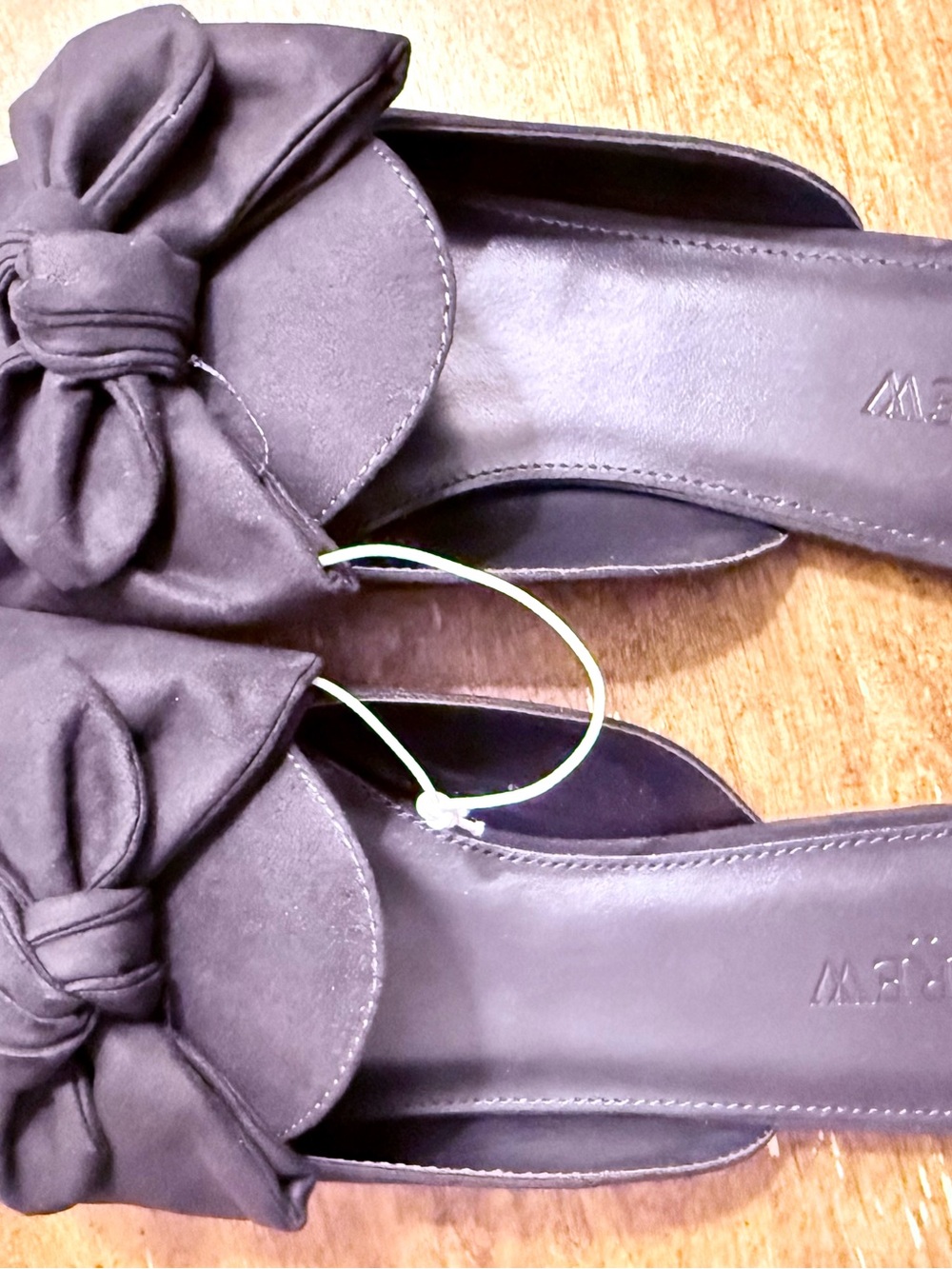 J. Crew Navy Bow Slide Mules